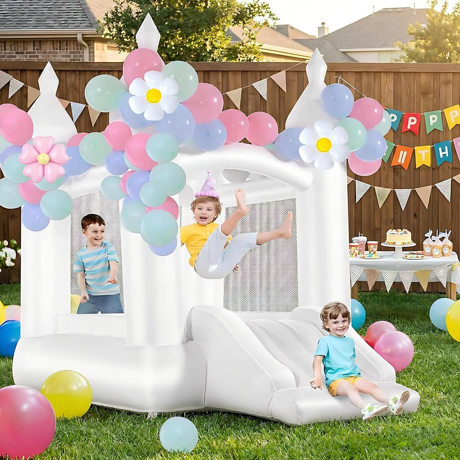 Kids Outdoor House - Rumah Loncat Putih untuk Dalam &