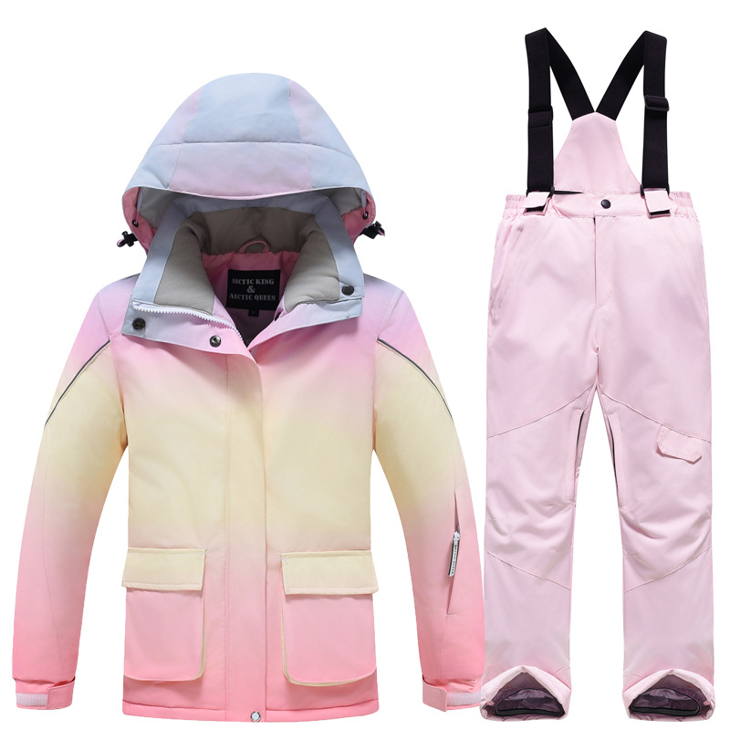 Kids Outdoor Jacket - Jaket Berkerudung Musim Dingin Celana Setelan