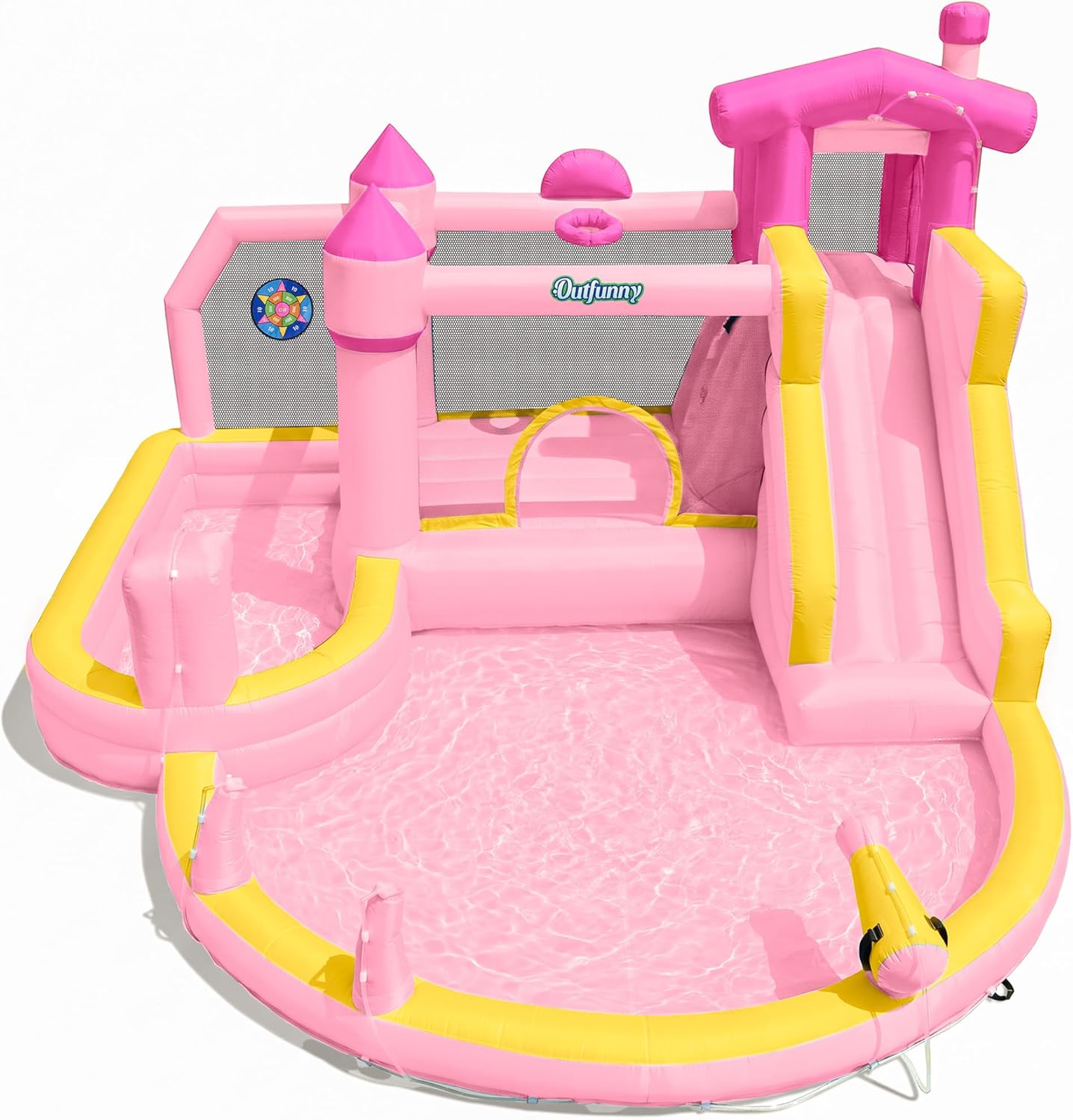 Kids Outdoor House - Perosotan Air Tiup Warna Pink untuk