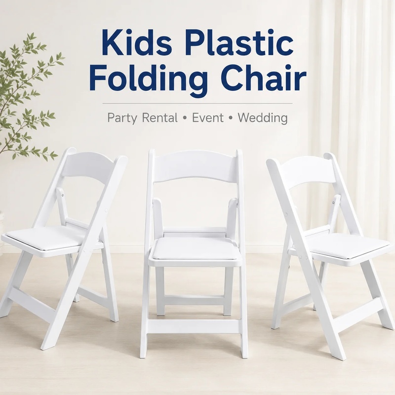 Kids Outdoor Folding Chair - Kursi Plastik Lipat Warna Putih untuk
