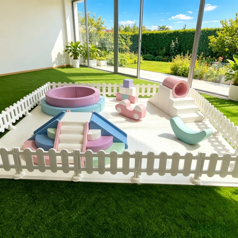Kids Outdoor Climbing Equipment - Set Mainan Lunak dengan Warna Pastel