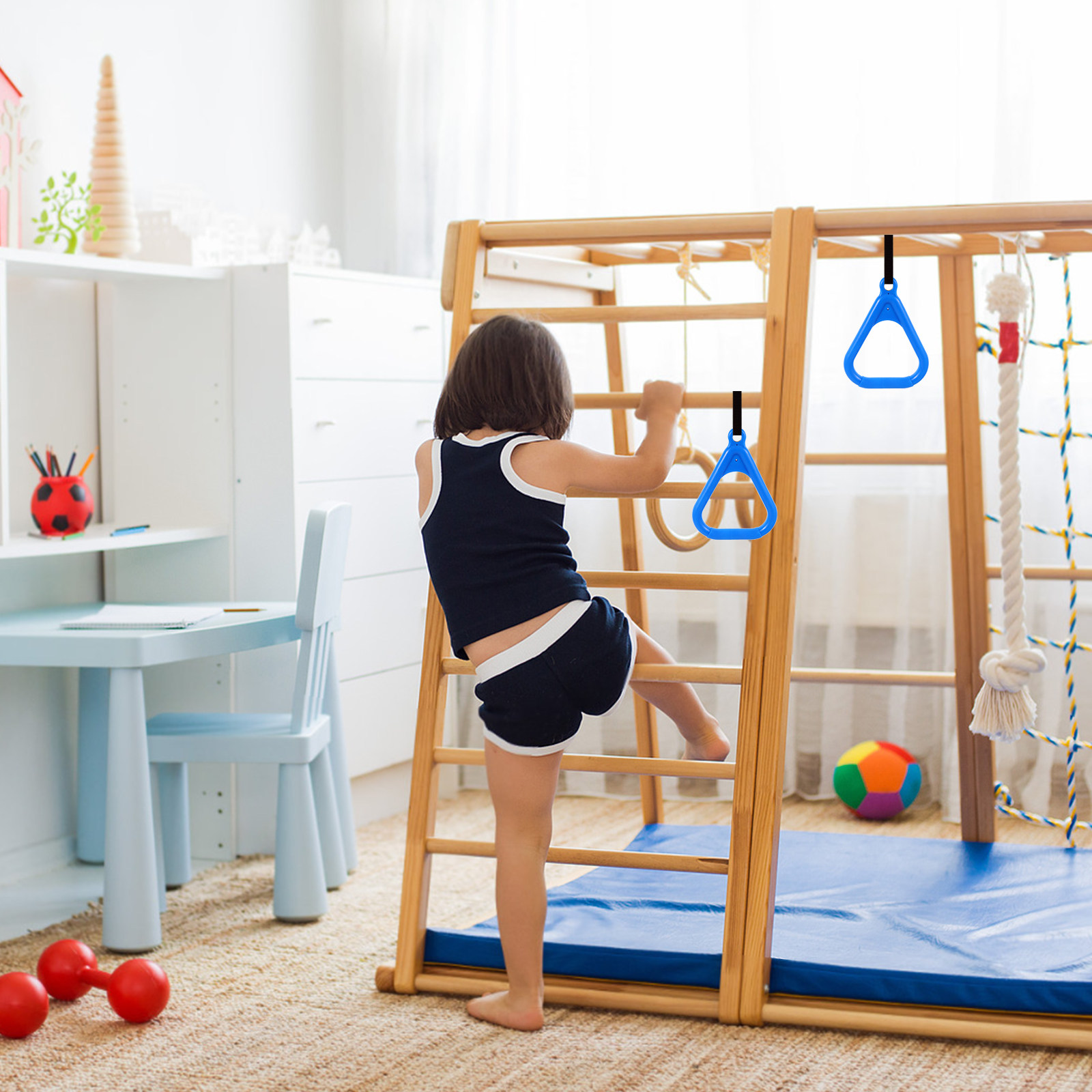 Kids Outdoor Ninja - 2 Buah Cincin Panjat untuk Anak-anak,
