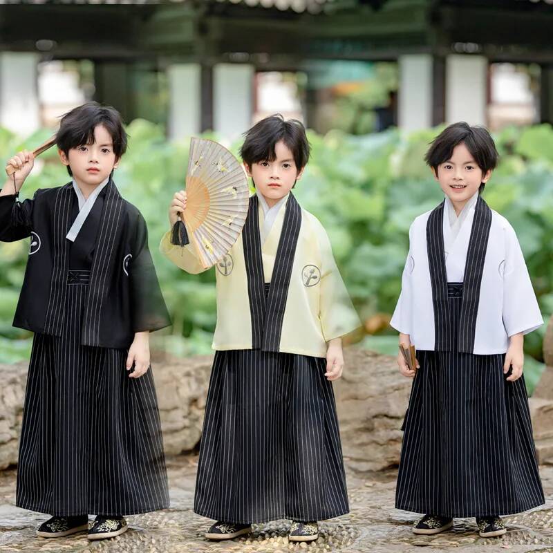 Kids Outdoor Ninja Warrior Course - Kostum Tradisional Jepang Anak-anak Pakaian Samurai