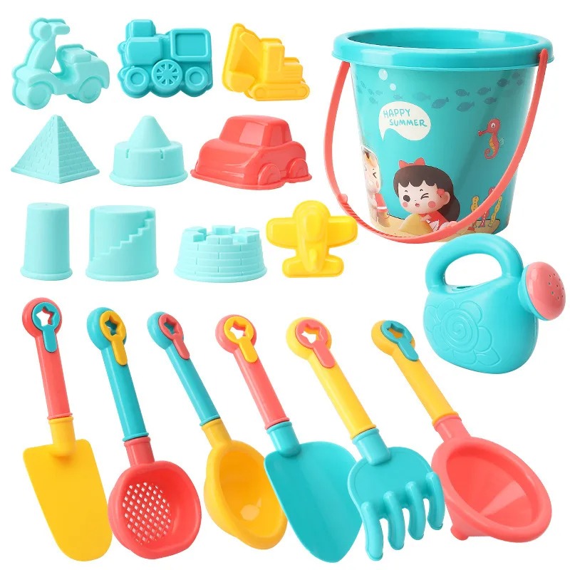 Kids Outdoor Mud Kitchen - Set mainan pantai 18PCS, Set mainan