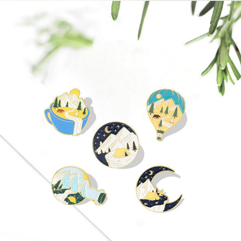 Kids Outdoor Gifts - Berkemah Petualangan Enamel Pin Kustom Luar