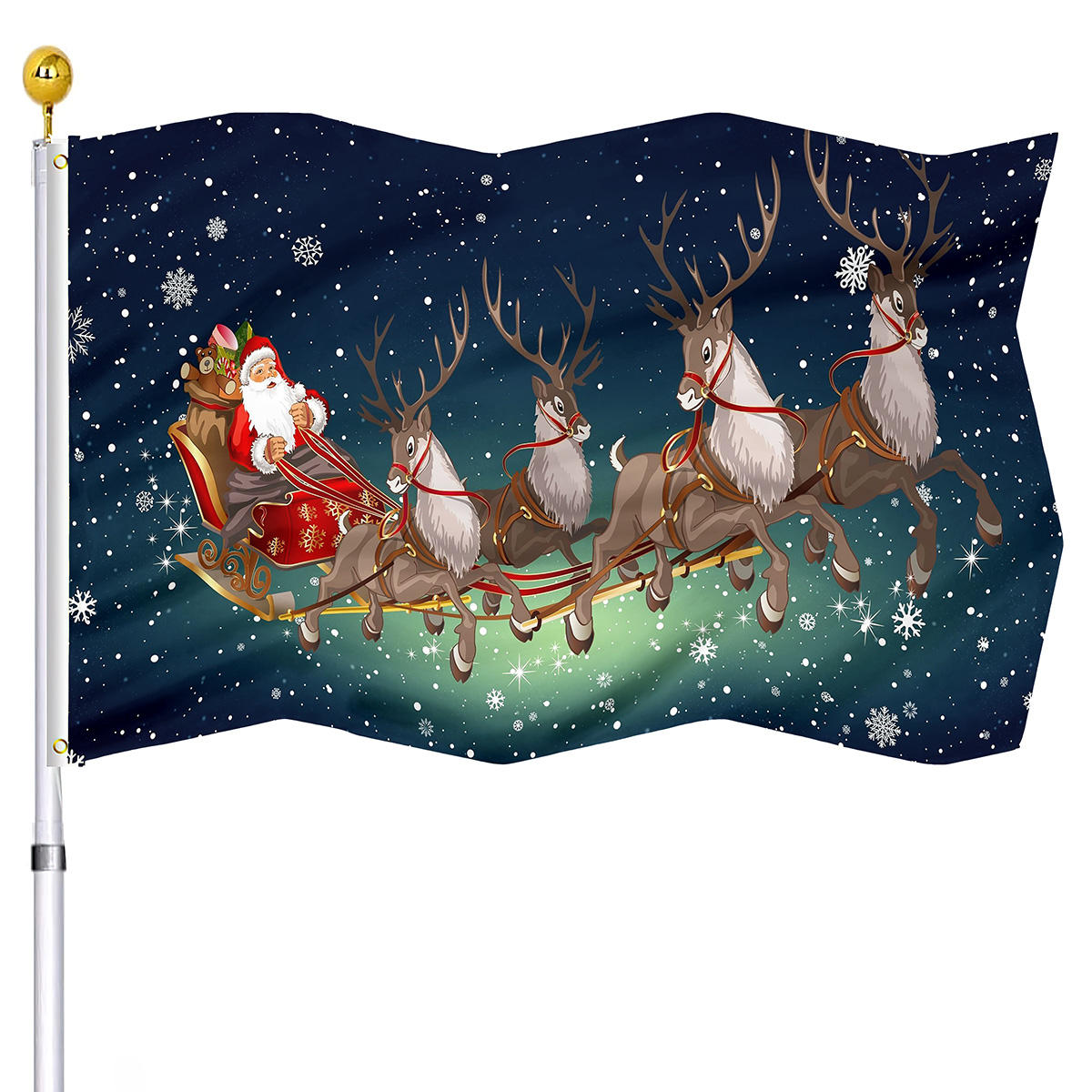 Kids Outdoor Yard - Selamat Natal Bendera Rusa Santa Bendera