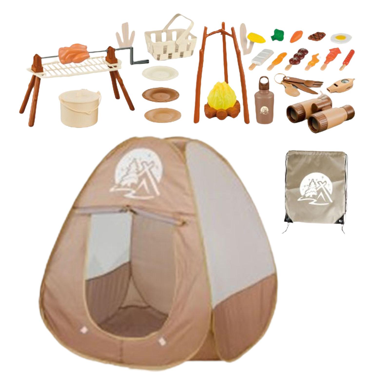Kids Outdoor Grill Set - 34Pcs Set Perlengkapan Berkemah Anak Aksesoris