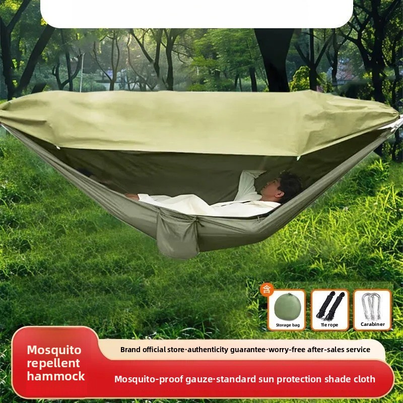Kids Outdoor Hammock Swing - Hammock Jaring dengan Kelambu Anti Nyamuk