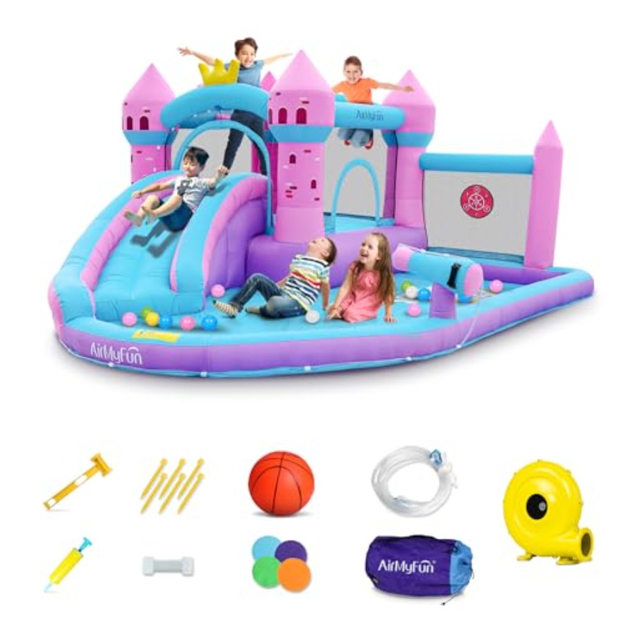 Kids Outdoor House - Perosotan air tiup untuk halaman belakang,