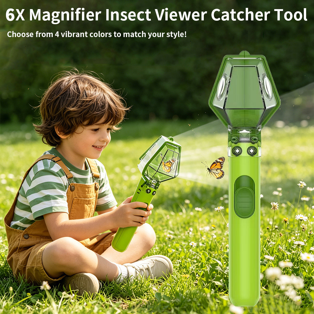 Kids Outdoor Equipment - Kotak Pengamat Serangga 6X Magnifier untuk
