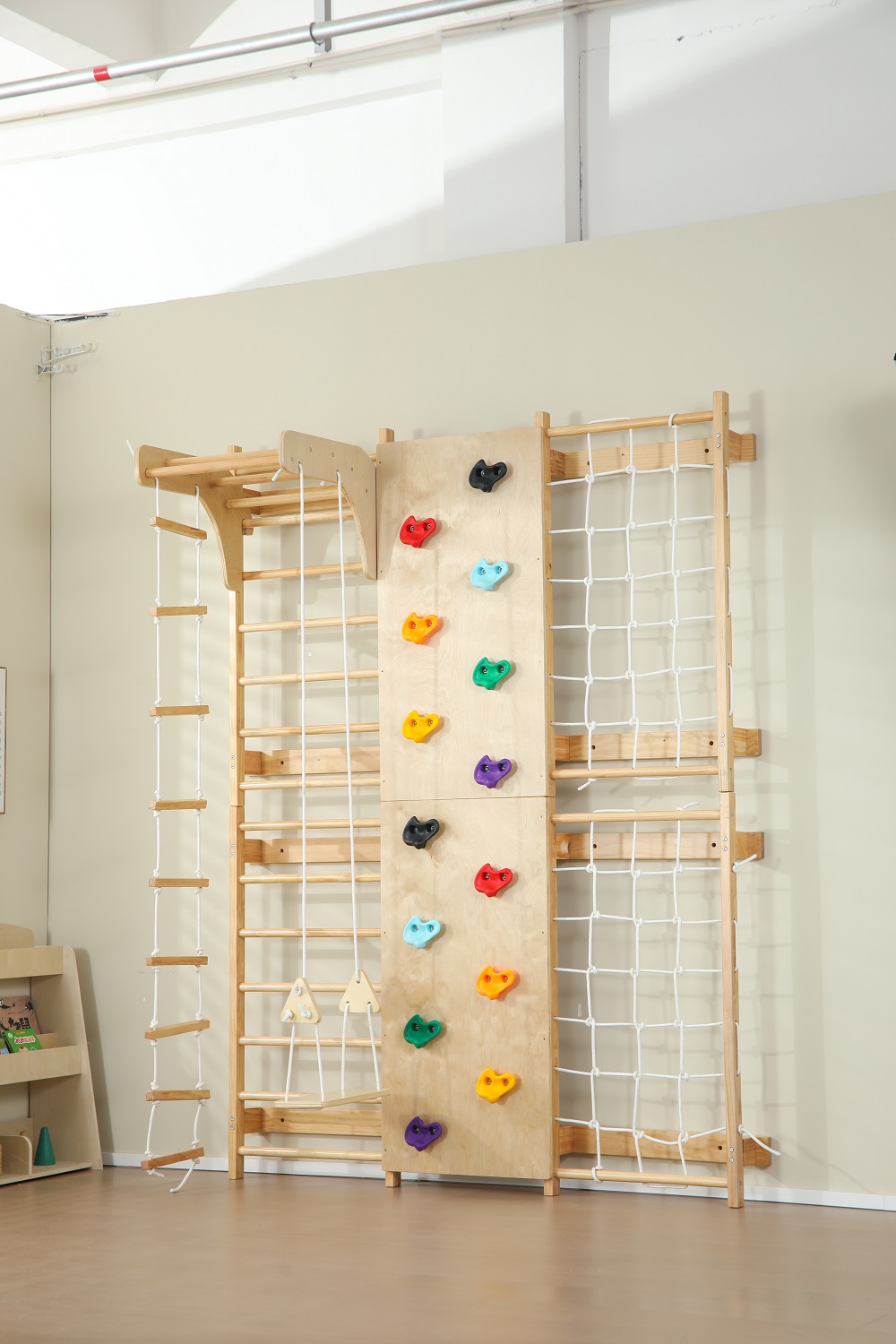 Kids Outdoor Wooden Climbing Frame - Tangga Panjat Kayu Anak Model Indoor/Outdoor,
