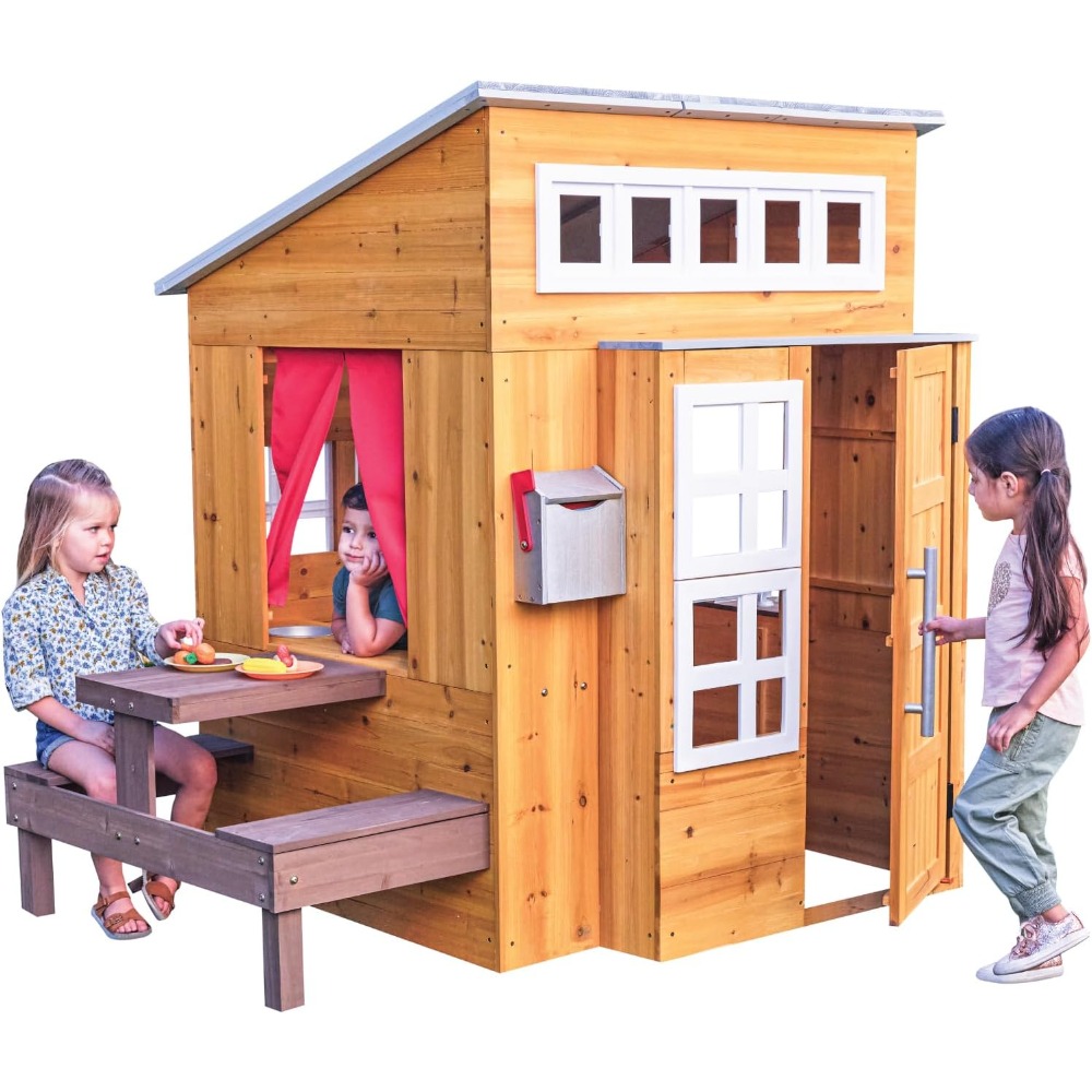 Set Rumah Bermain Kayu Modern  - Kids Outdoor Grill Set ulasan dan harga