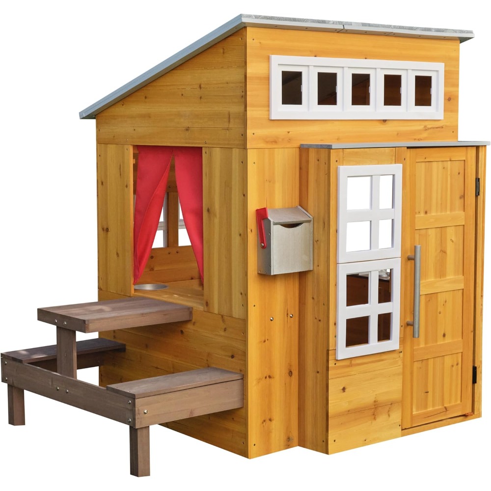 Set Rumah Bermain Kayu Modern  - Kids Outdoor Grill Set ulasan dan harga
