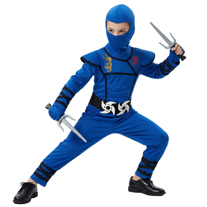 Kostum Ninja Hitam dan Biru un - Kids Outdoor Ninja Warrior Course ulasan dan harga