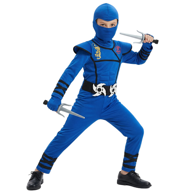 Kostum Ninja Hitam dan Biru un - Kids Outdoor Ninja Warrior Course ulasan dan harga