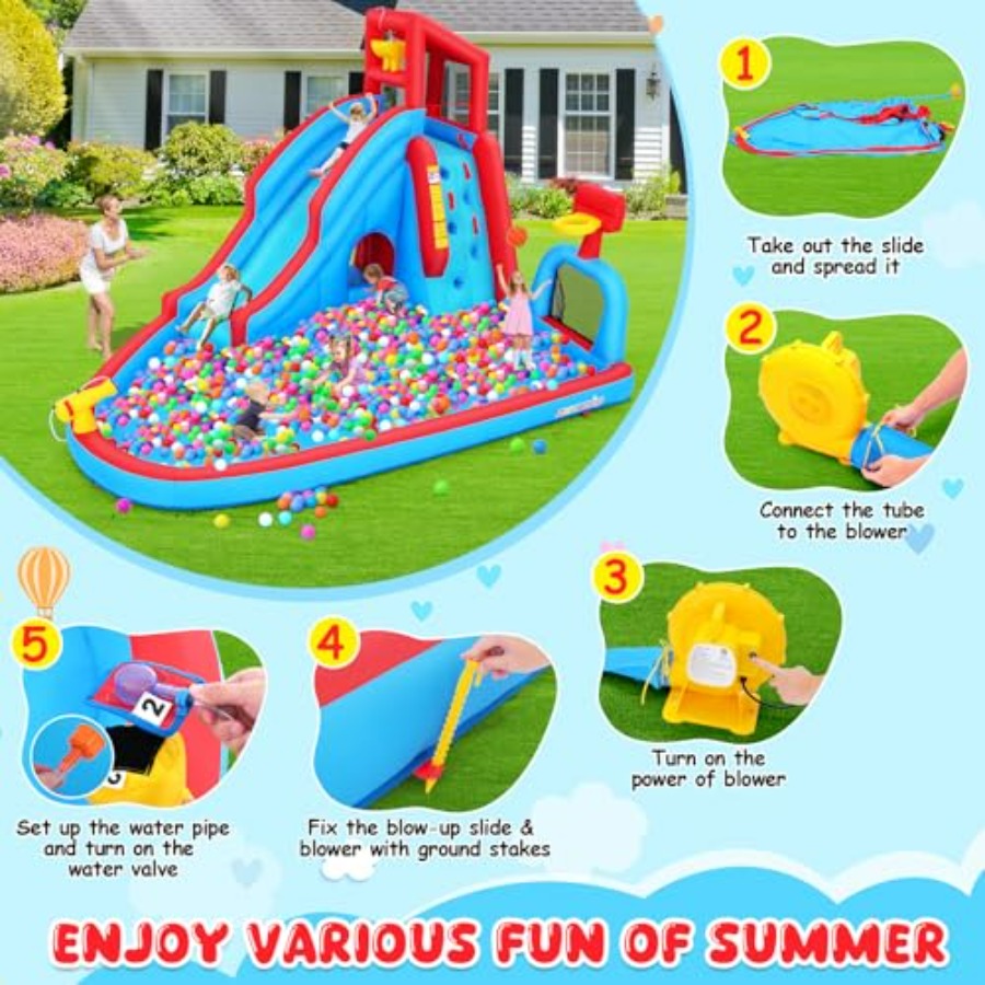 Perosotan air luar ruangan unt - Kids Outdoor Water Park ulasan dan harga