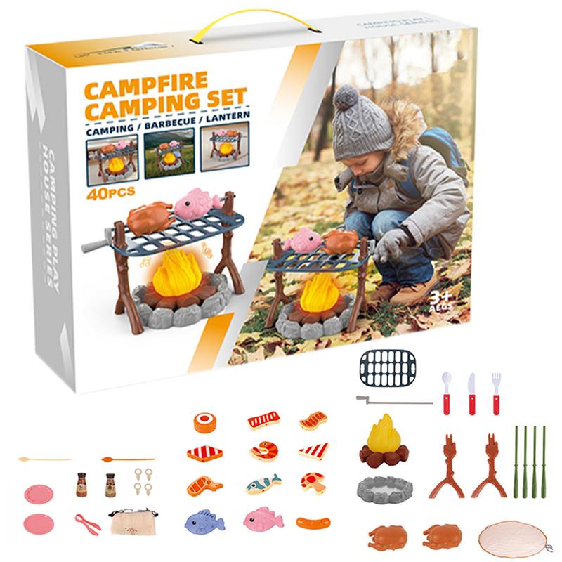 Anak-anak bermain peran berkem - Kids Outdoor Grill Set ulasan dan harga