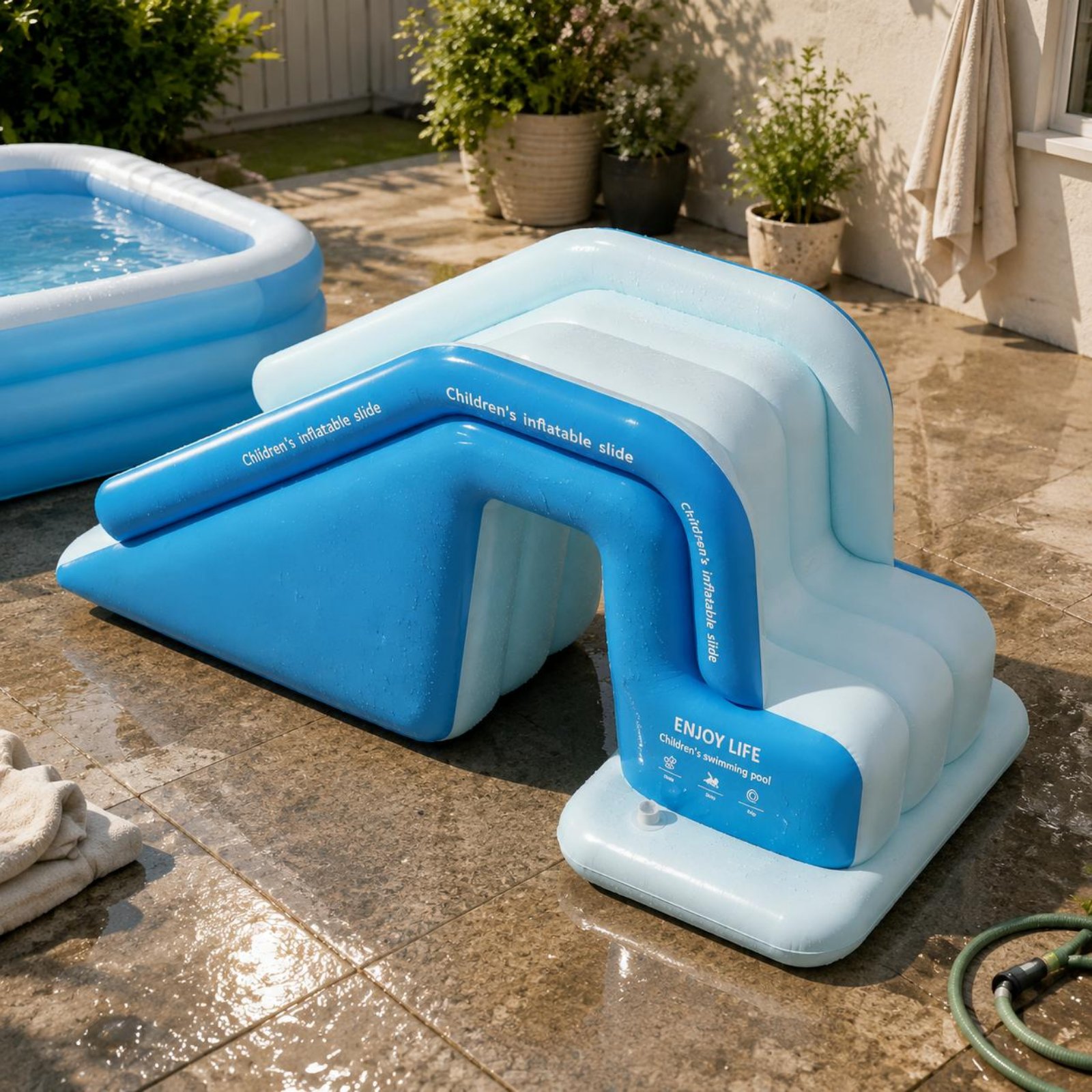 Perosotan Kolam Tiup Lipat, Ta - Kids Outdoor Water Park ulasan dan harga