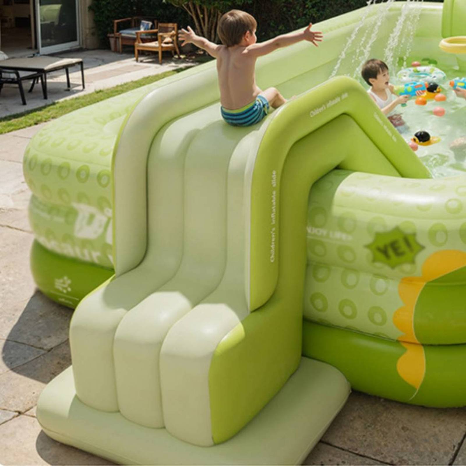 Perosotan Kolam Tiup Lipat, Ta - Kids Outdoor Water Park ulasan dan harga