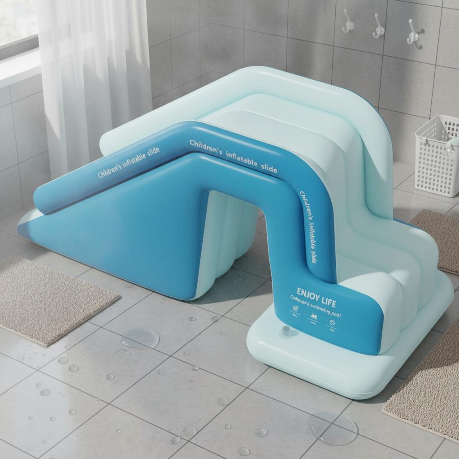 Perosotan Kolam Tiup Lipat, Ta - Kids Outdoor Water Park ulasan dan harga