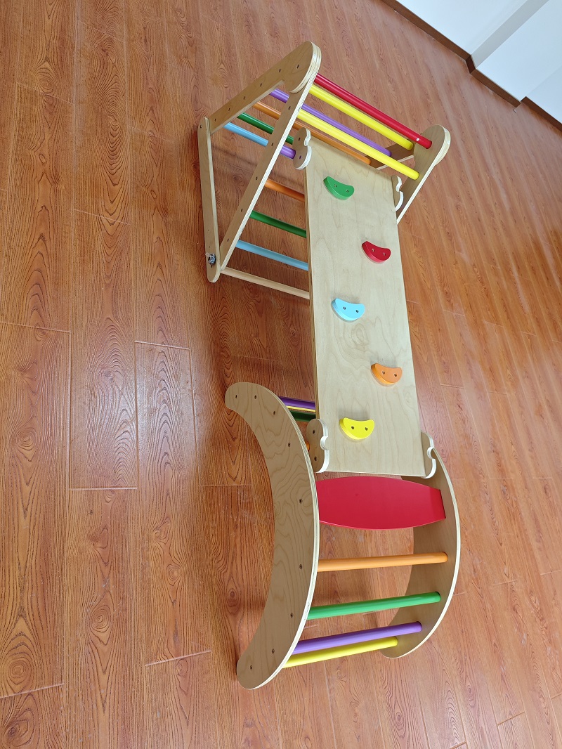 Mainan Panjat Anak 3-in-1 Mont - Kids Outdoor Wooden Climbing Frame ulasan dan harga