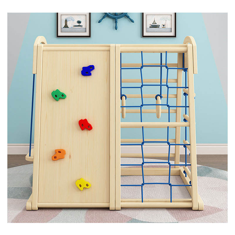 Peralatan Bermain Anak Indoor  - Kids Outdoor Wooden Climbing Frame ulasan dan harga
