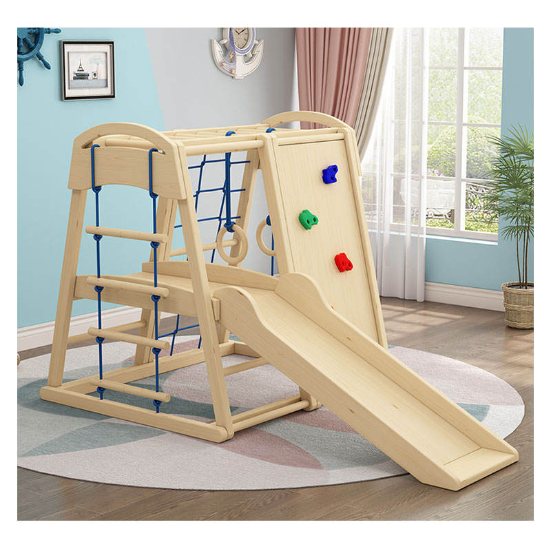 Peralatan Bermain Anak Indoor  - Kids Outdoor Wooden Climbing Frame ulasan dan harga