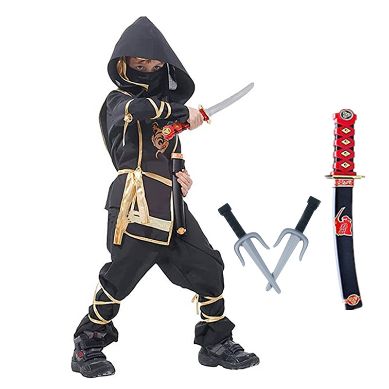 Kostum Ninja hitam kostum Samu - Kids Outdoor Ninja Warrior Course ulasan dan harga