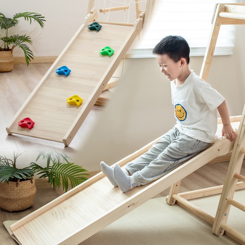 Kombinasi Permainan Panjat Ana - Kids Outdoor Wooden Climbing Frame ulasan dan harga