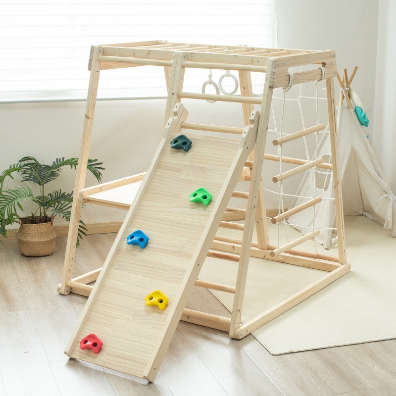 Kombinasi Permainan Panjat Ana - Kids Outdoor Wooden Climbing Frame ulasan dan harga