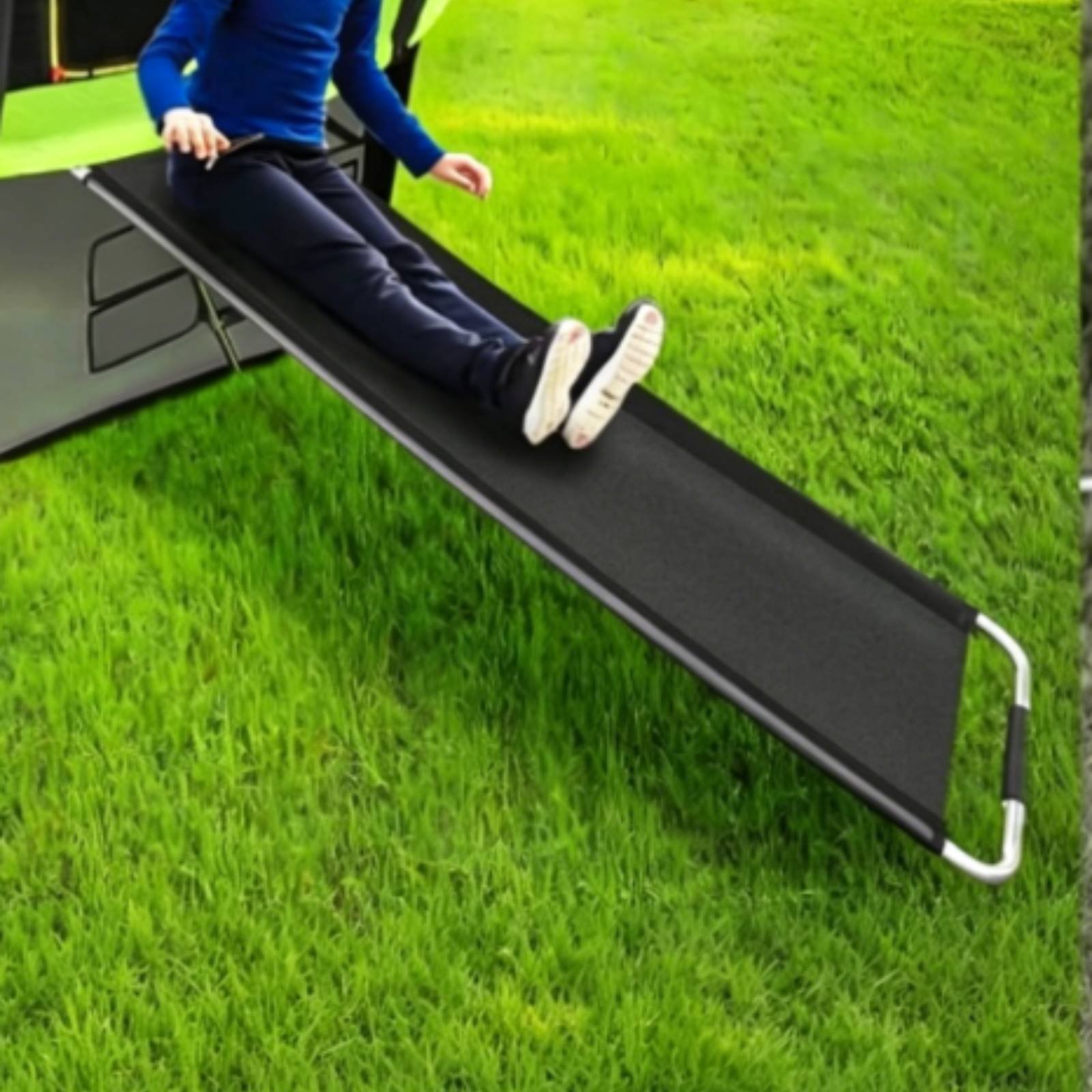 Trampolin Anak dengan Seluncur - Kids Outdoor Climbing Equipment ulasan dan harga