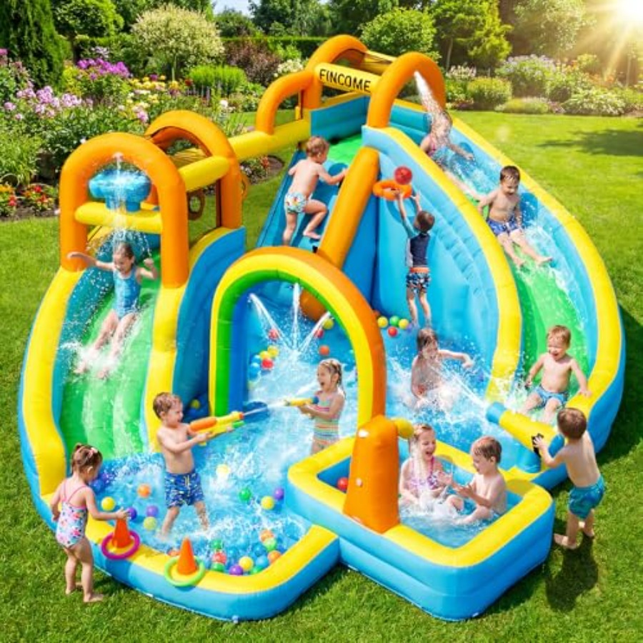 Taman seluncuran air tiup luar - Kids Outdoor Water Park ulasan dan harga