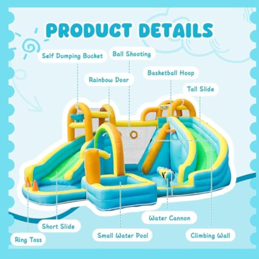 Taman seluncuran air tiup luar - Kids Outdoor Water Park ulasan dan harga