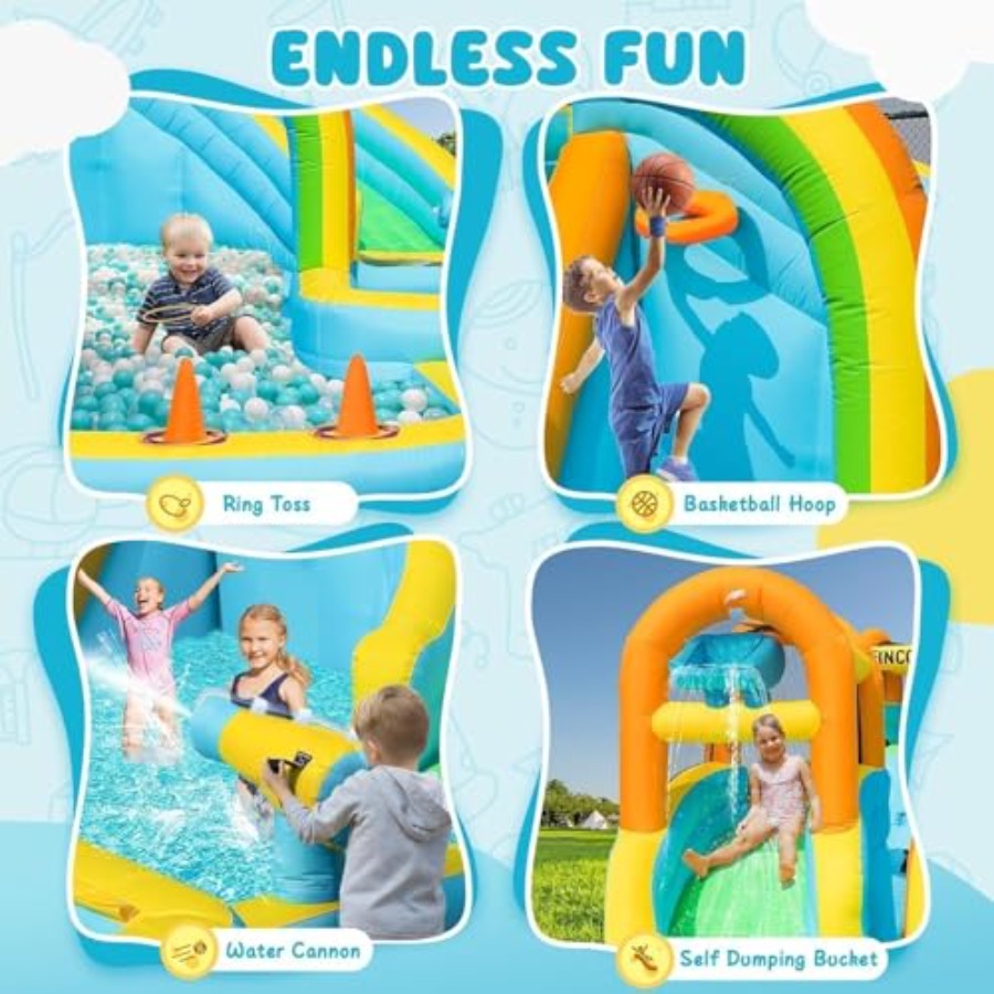 Taman seluncuran air tiup luar - Kids Outdoor Water Park ulasan dan harga
