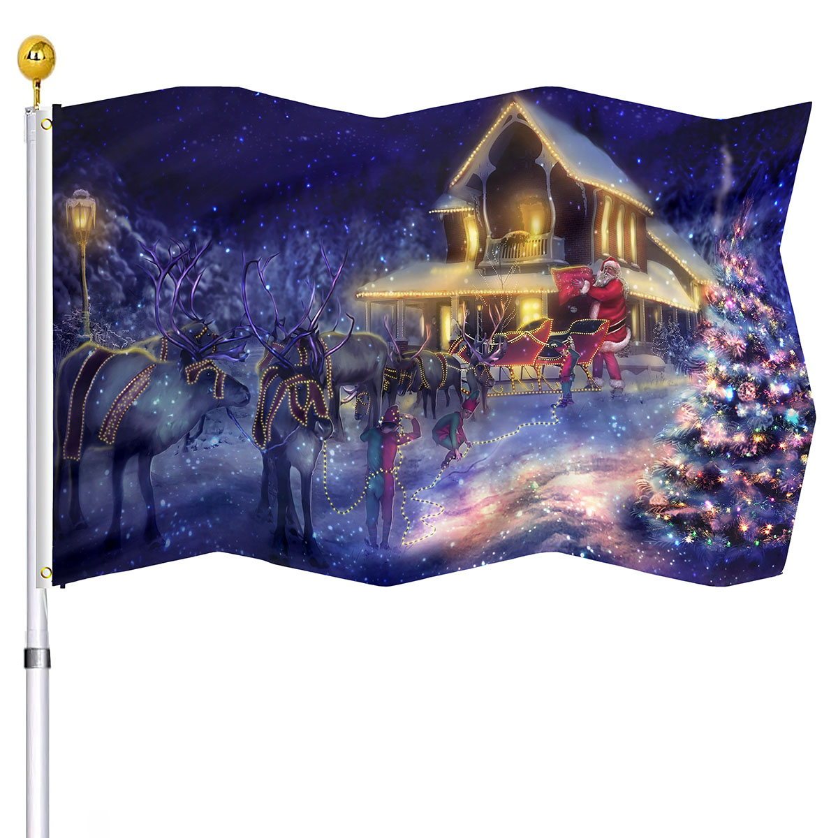 Selamat Natal Bendera Rusa San - Kids Outdoor Yard ulasan dan harga
