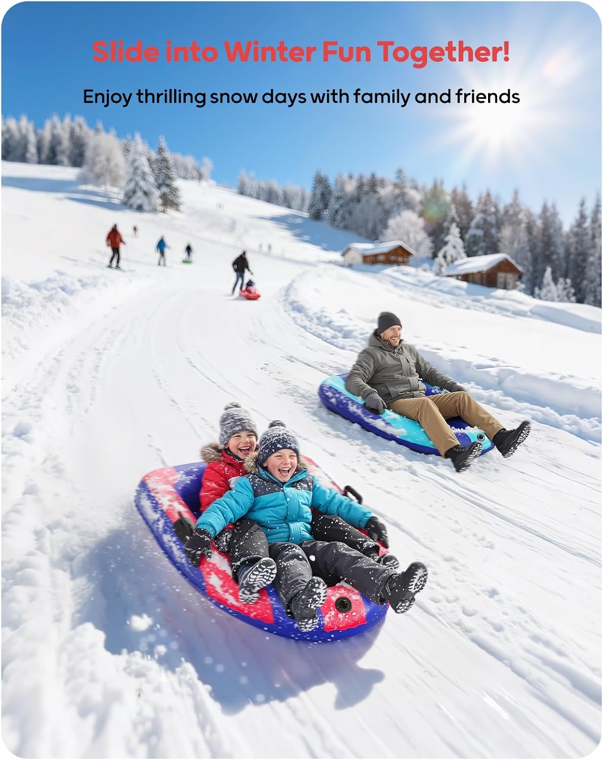 QPAU Sled Salju PVC Tiup denga - Kids Outdoor Gifts ulasan dan harga
