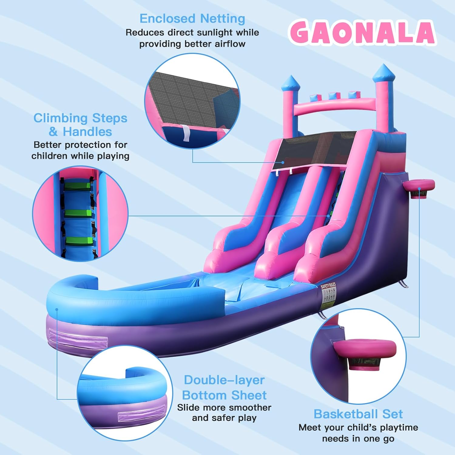Perosotan Air Tiup Tugas Berat - Kids Outdoor Water Park ulasan dan harga