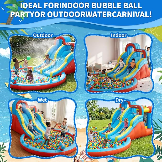 Taman Air Tiup 8-in-1 Semua Mu - Kids Outdoor Water Park ulasan dan harga