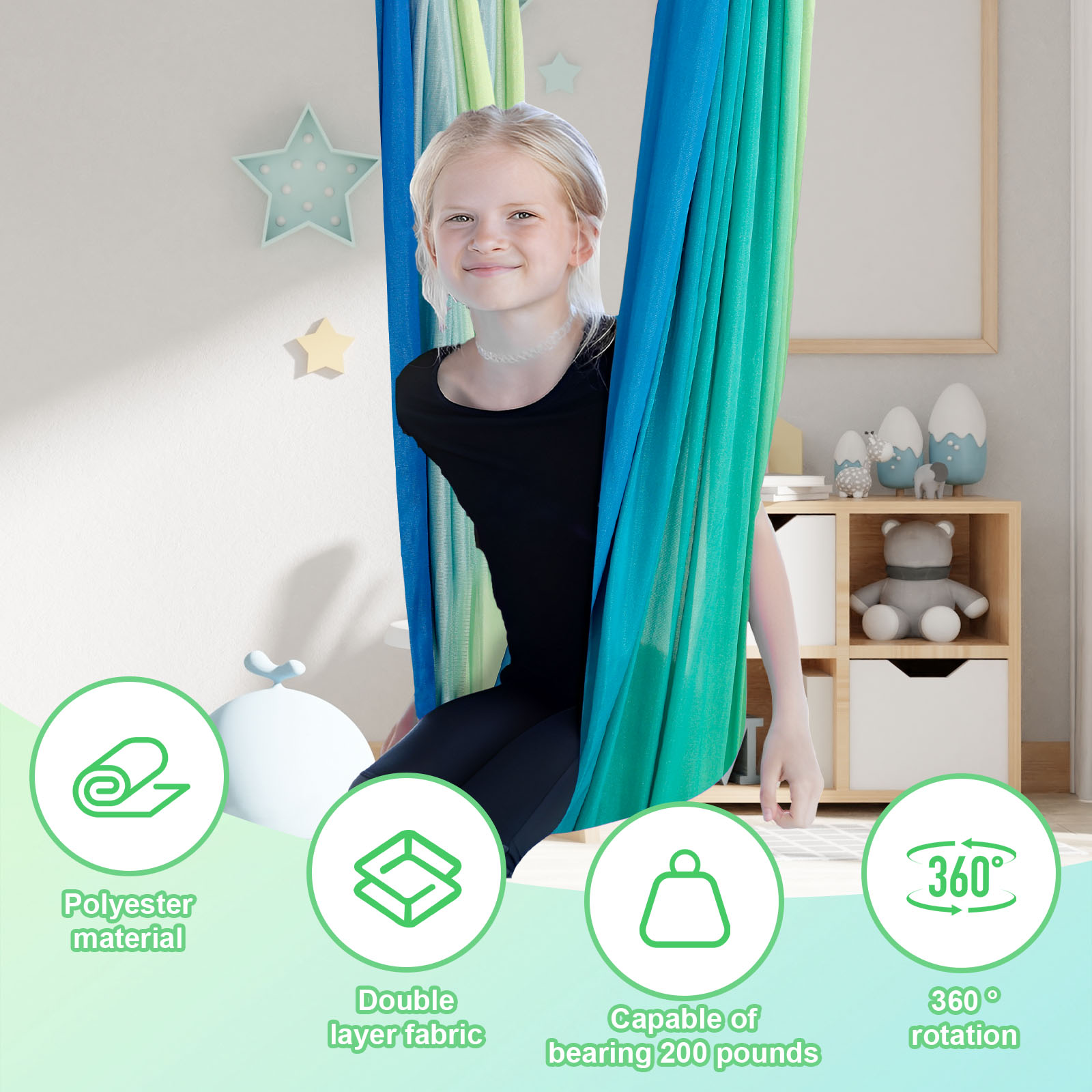Ayunan Sensorik Anak Ayunan Pe - Kids Outdoor Hammock Swing ulasan dan harga