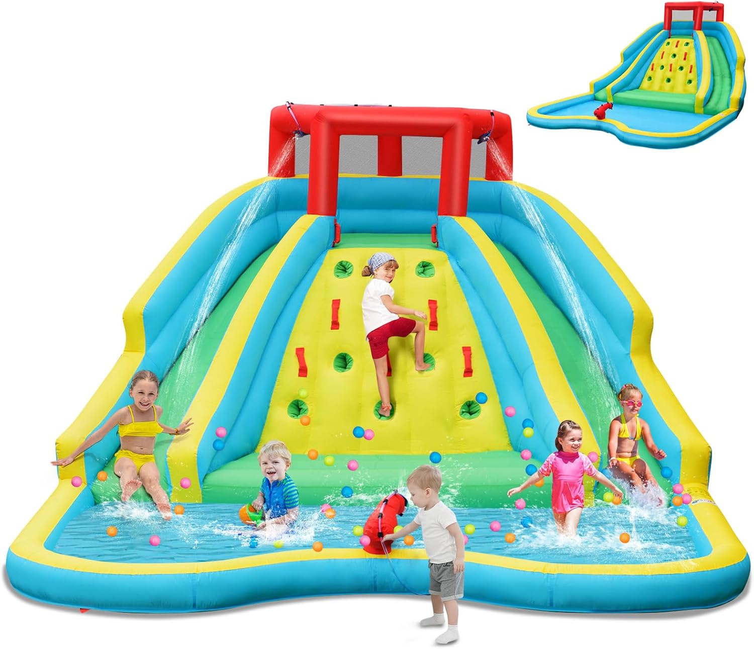 Perosotan Air Tiup Raksasa unt - Kids Outdoor Water Park ulasan dan harga