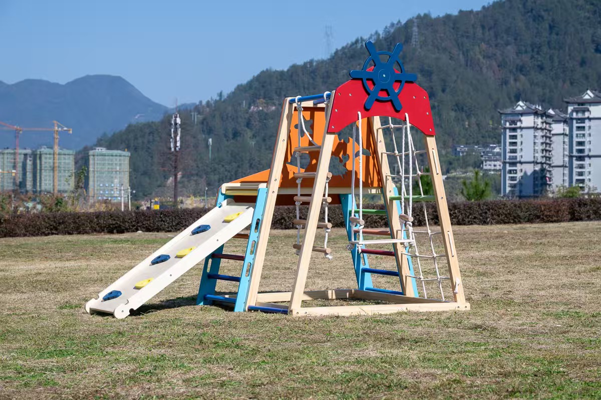 Rangka Panjat Kayu Solid Besar - Kids Outdoor Wooden Climbing Frame ulasan dan harga