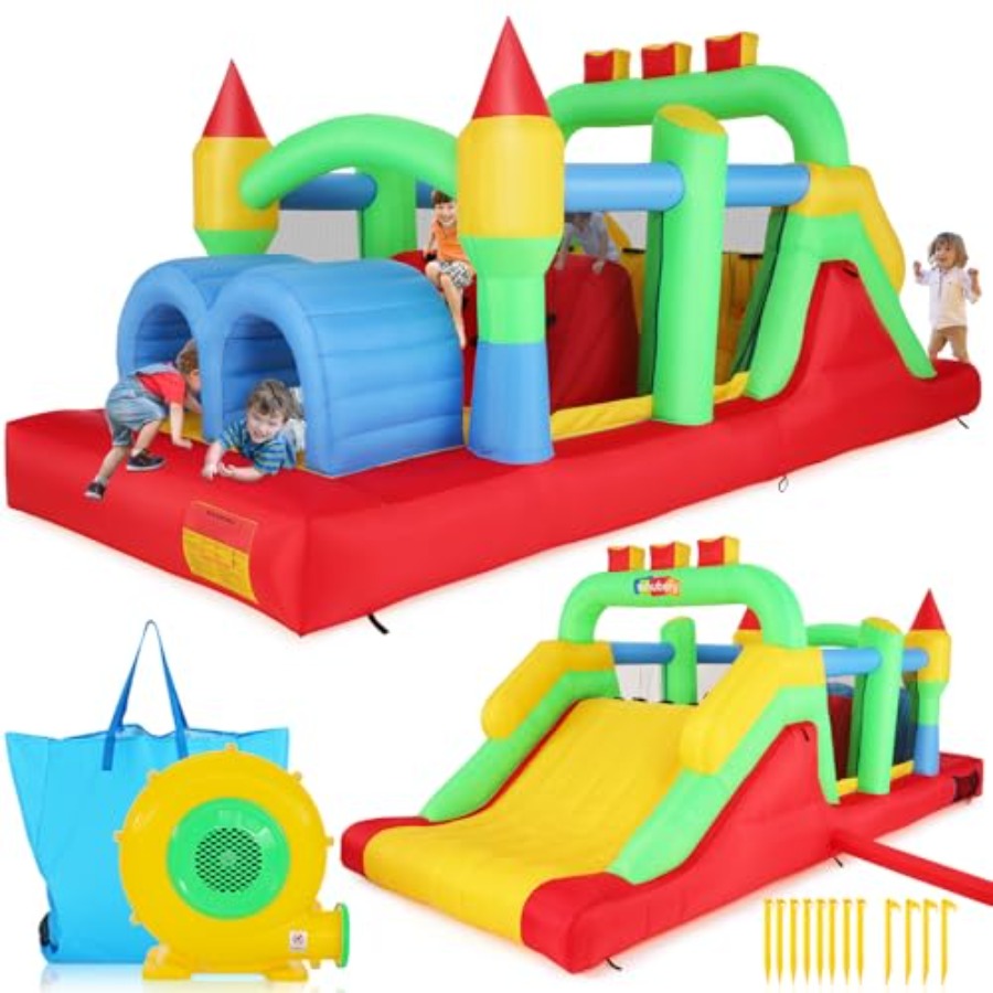 Rumah balon tiup luar ruangan  - Kids Outdoor House ulasan dan harga