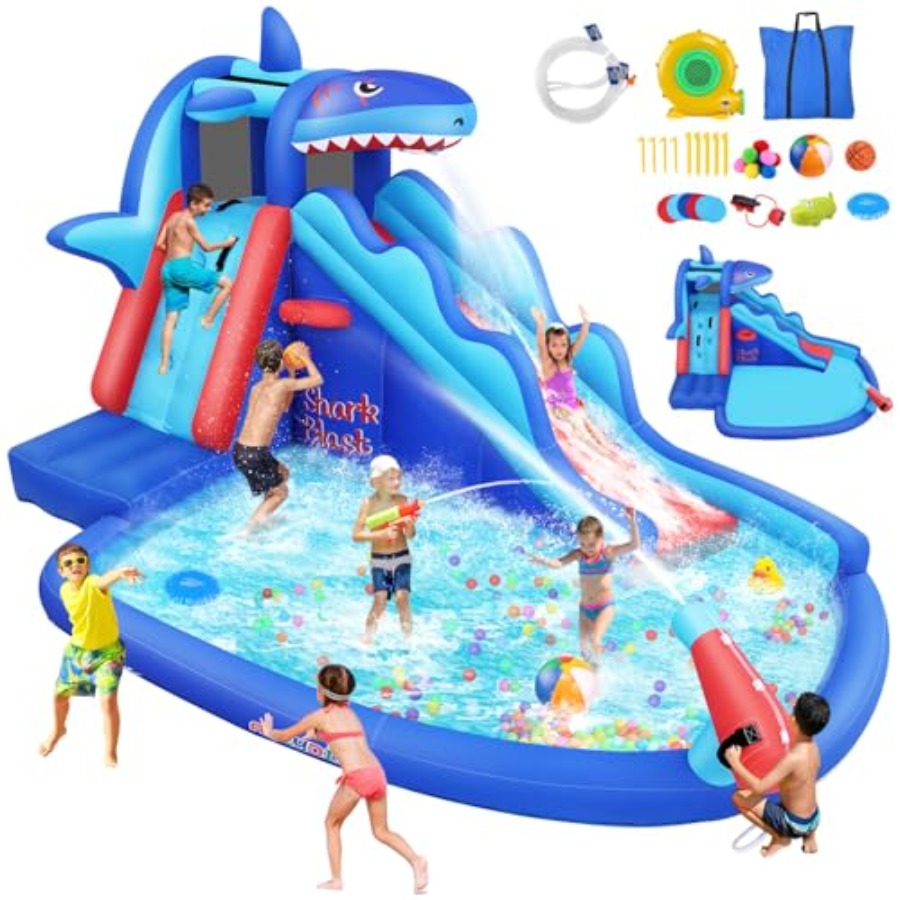 Perosotan air tiup outdoor/ind - Kids Outdoor House ulasan dan harga