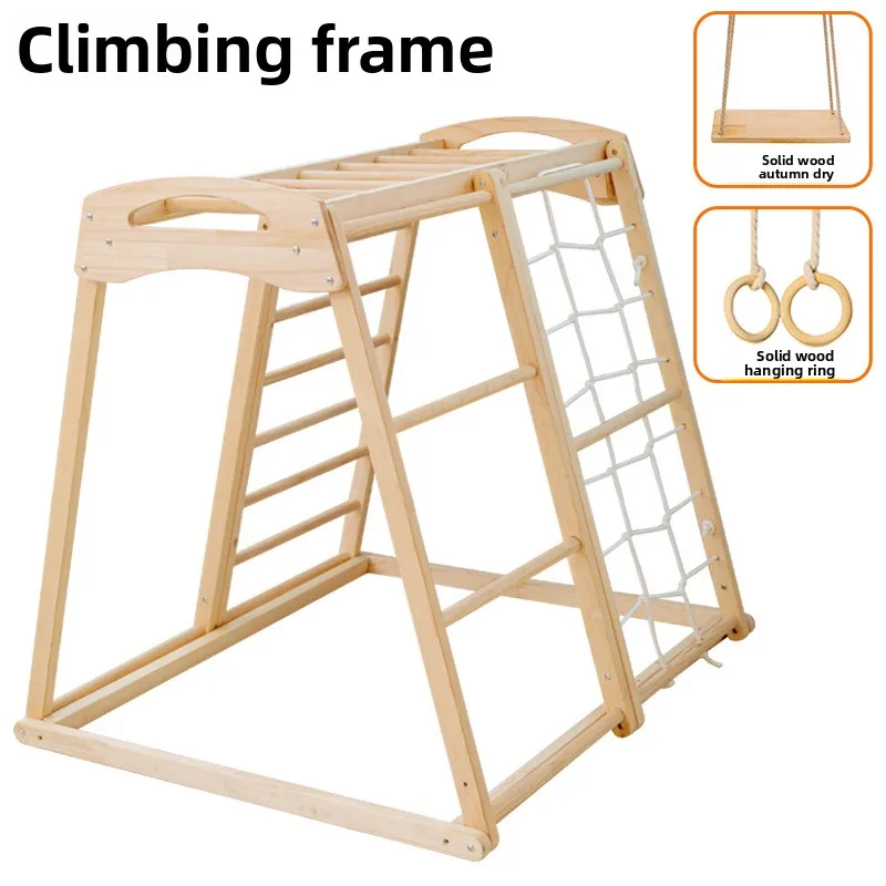 Rumah Bermain Anak Luar Ruanga - Kids Outdoor Wooden Climbing Frame ulasan dan harga