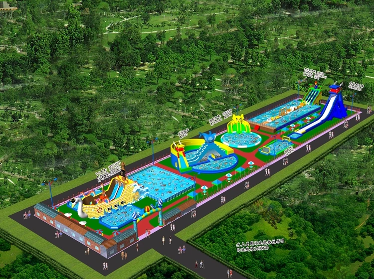 Peralatan Taman Air Buatan Sen - Kids Outdoor Water Park ulasan dan harga