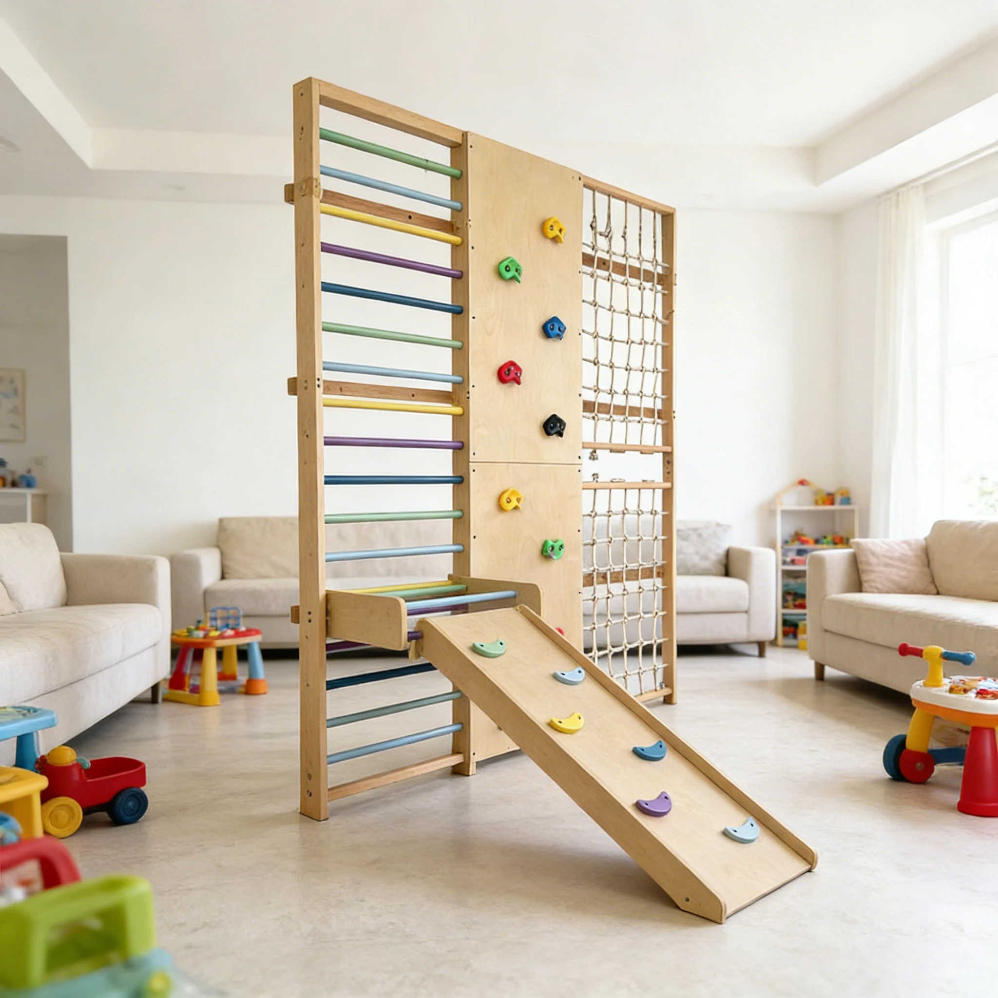 2026 Peralatan Panjat Tebing P - Kids Outdoor Wooden Climbing Frame ulasan dan harga