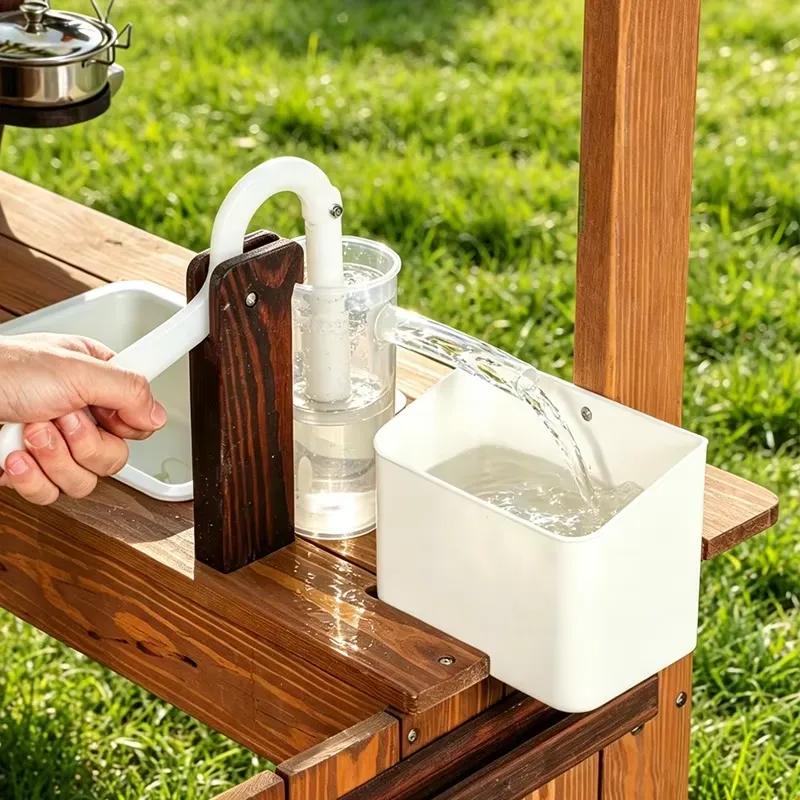 Set Mainan Dapur Lumpur Kayu u - Kids Outdoor Mud Kitchen ulasan dan harga