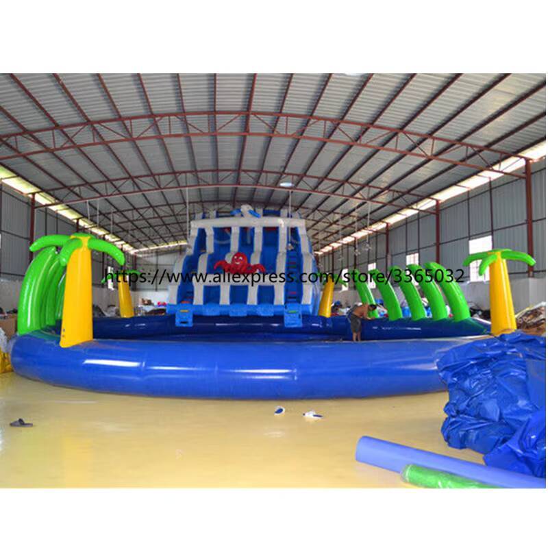 Taman Air Tiup Raksasa Bentuk  - Kids Outdoor Water Park ulasan dan harga