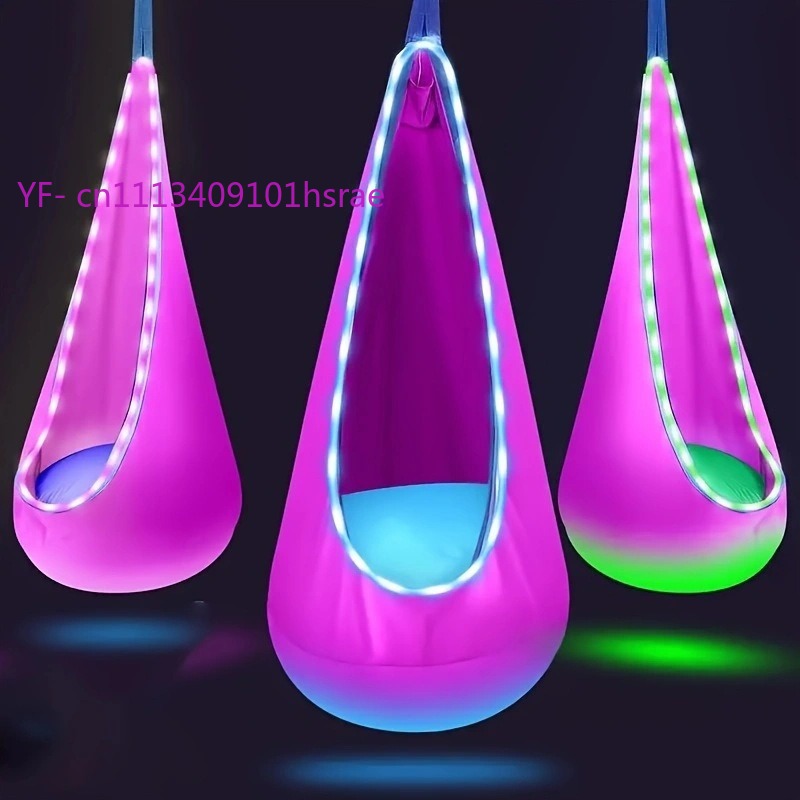 Hammock Tiup LED Bercahaya Por - Kids Outdoor Hammock Swing ulasan dan harga