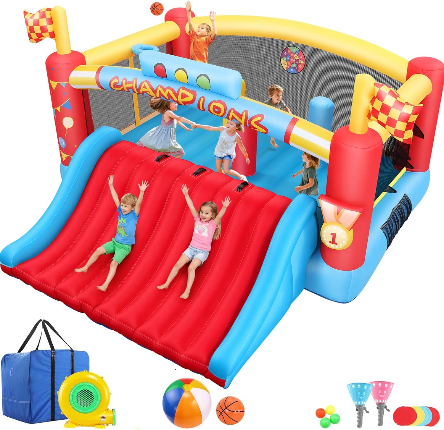 Rumah Loncat Tiup Besar untuk  - Kids Outdoor House ulasan dan harga